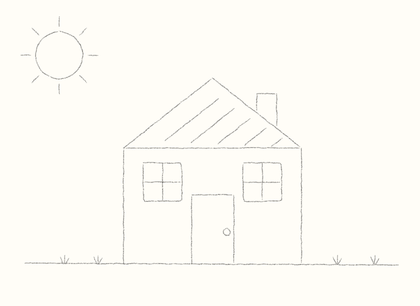 How to draw a simple house