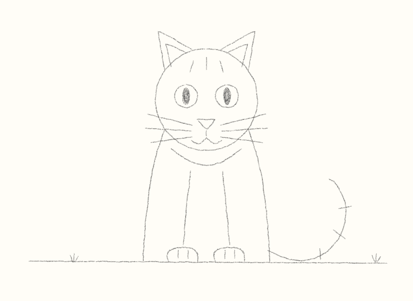 How to draw a cat